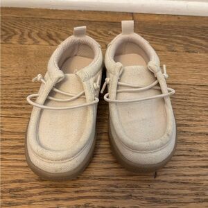 Kids Cream Canvas Shoes